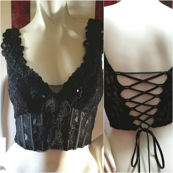 City Triangles Tops - 🍒2X Host Pick!🍒MACY'S Lingerie Top LaceUp Corset